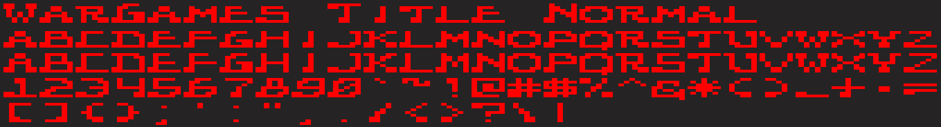 WarGames font sample